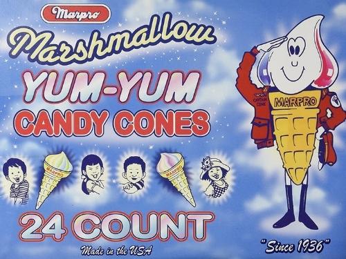 Marpro Yum Yum Marshmallow Candy Cones 24ct Box